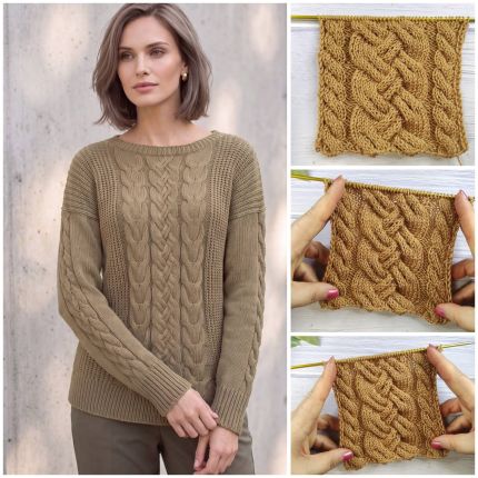 Maglione con Punto Trecce