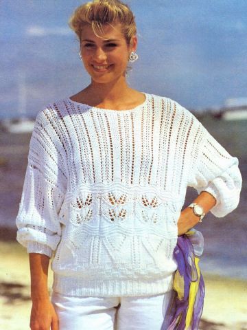 Pull Traforato con Punto Foglie