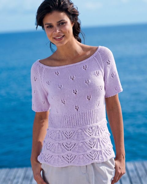 Pull con maniche corte raglan