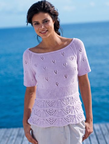 Pull con maniche corte raglan