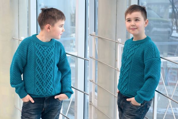Pull per bambino con Punto a Trecce